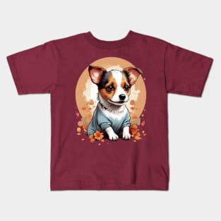 Cute Jack Russell Puppy Kids T-Shirt